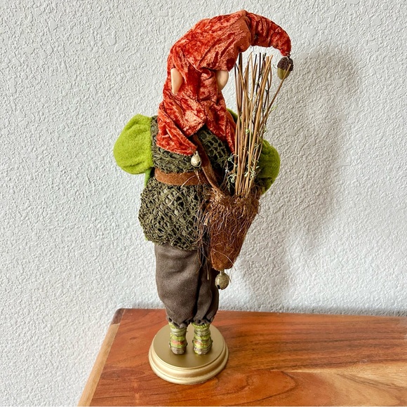 Vintage Elf Irish Woodland Folk Pipe Smoking Figurine Doll Christmas - Picture 8 of 10